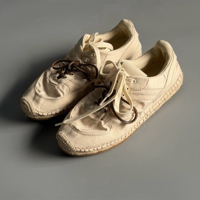 Dongguan Factory Unbranded Handmade Shoes, Washed Linen Fisherman Shoes, Women's Casual Canvas Shoes, Off-White Straw-Woven German Training Shoes Dongguan Factory Unbranded Handmade Shoes, Washed Linen Fisherman Shoes, Women's Casual Canvas Shoes, Off-White Straw-Woven German Training Shoes
