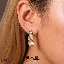 �i��ins�羳�¿�s�׺�ˮ���Ƕ�ʯ��ᔲ��P�18K�𲻵�ɫ���