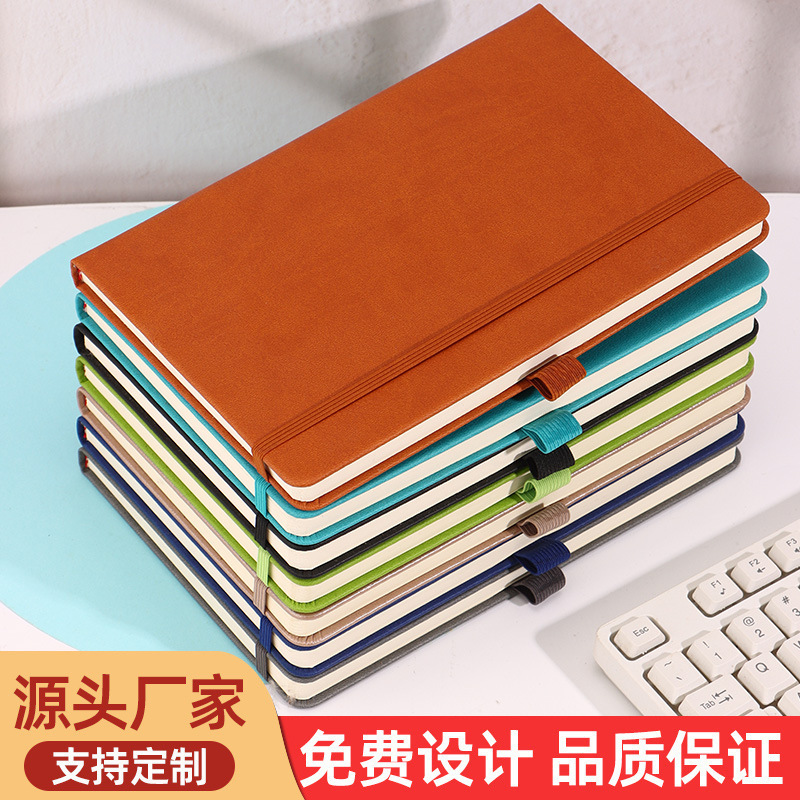 A5 Strap Notebook Customized Creative Cross-Border Hand Ledger Notepad Elastic Band Diary Notebook Can Print Logo