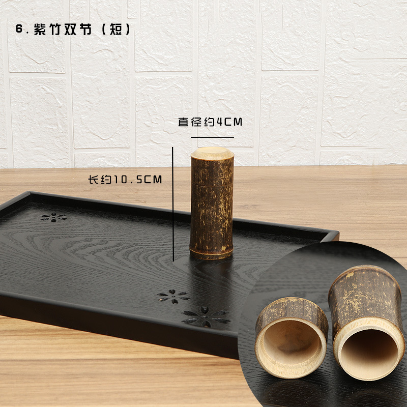 Tetera de bambú tubo de té de bambú tarro de bambú portátil tetera al por mayor lanzamiento ceremonia del té accesorios de almacenamiento productos de bambú