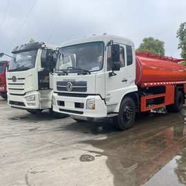 出口10立方东风天锦加油车 运油车 运油半挂车加油机流量表液位计