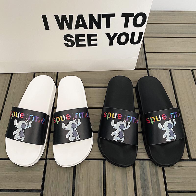 2023 New Trendy Cartoon Character Back View Summer Slippers Indoor Non-Slip Home Sandals Open-Toe for Outdoor Wear
