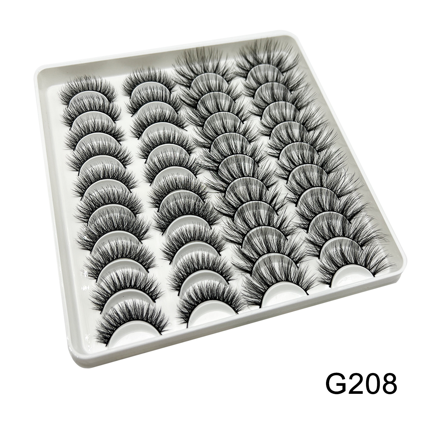 Dingsen pestañas postizas transfronterizas de múltiples capas de tres D estéreo 20 pares de pestañas cruzadas pestañas rizador