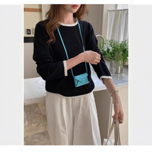 Cross-Border Wholesale 25 New Korean Style Long-Sleeved Shirts, Bottoming Tops, Slim Fit, Feminine Color, Slim Fake Two-Piece Dropshipping