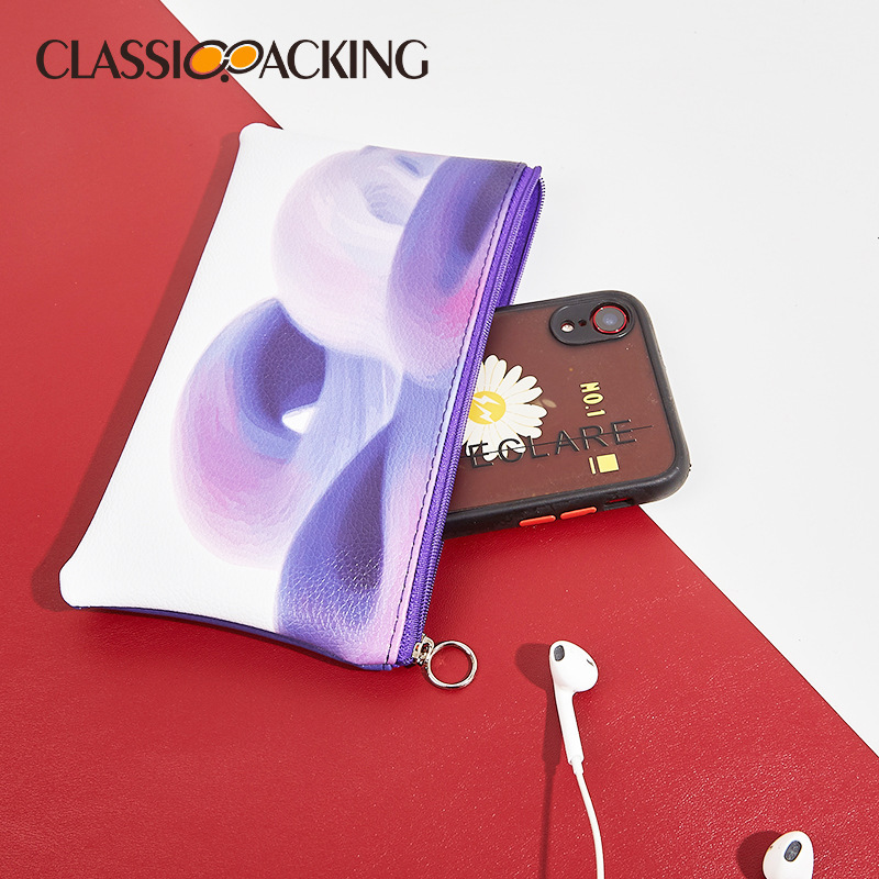 Bolsa con cremallera japonesa, cambio de color degradado, bolsa para teléfono móvil, bolsa de cosméticos de almacenamiento portátil, certificado de sobre rojo multifuncional