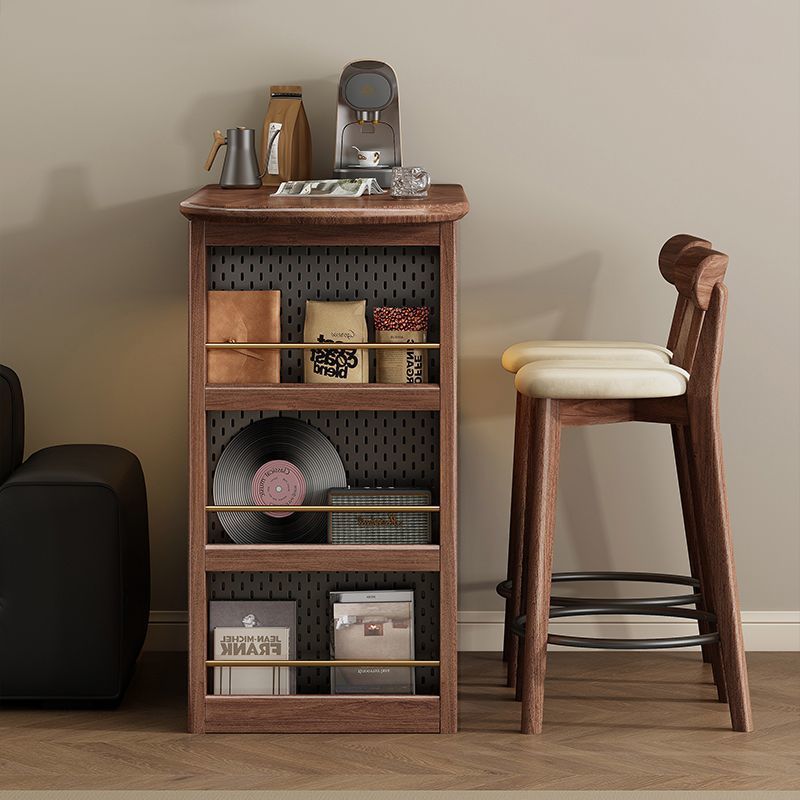 New Solid Wood Bar Table for Home Balcony Leisure Retractable Small Apartment Medieval Partition Narrow Island Sideboard