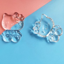 新款偷摸卡通KT猫亚克力DIY树脂滴胶手机壳耳机饰品配件批发