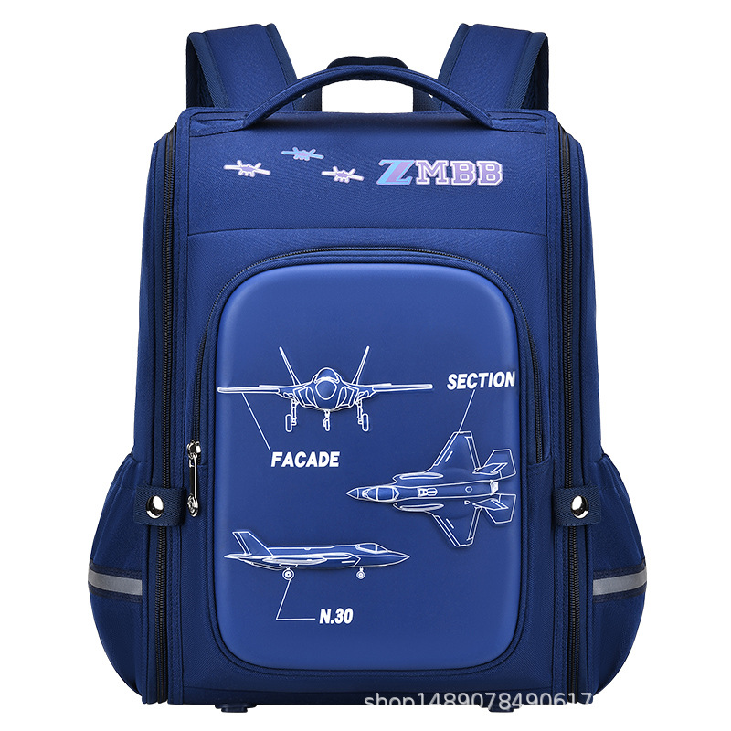 Los hombres de 6-12 años de edad de una sola pieza ligera mochila de los niños abiertos Nueva mochila de dibujos animados para estudiantes de escuela primaria