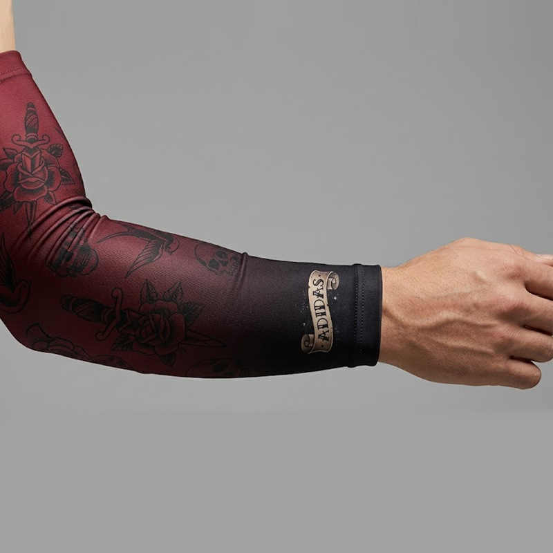 Custom-made summer ice silk sunscreen sleeves with dark tattoo gradient colors by a streetwear brand owner from the source factory