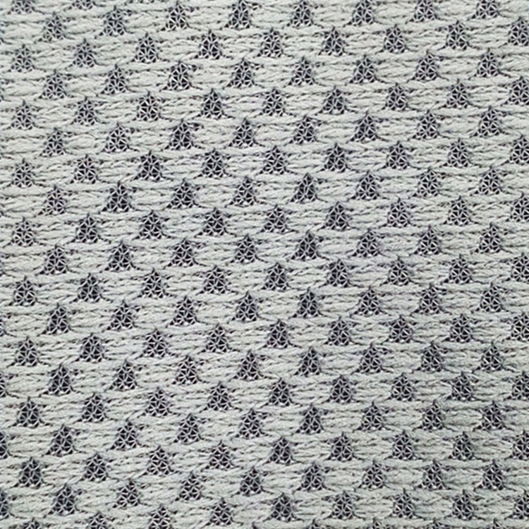 工厂梅花网眼布涤纶经编小提花网眼运动服面料配料轻薄运动速干