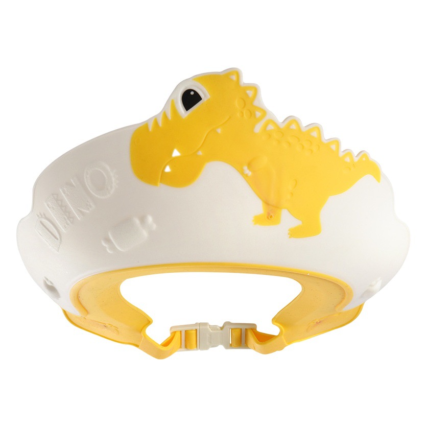 Dinosaur Shampoo Cap Baby Silicone Eye Protection Ear Protection Waterproof Kidsren's Shower Cap Shampoo Cap Baby Shampoo Artifact Cartoon