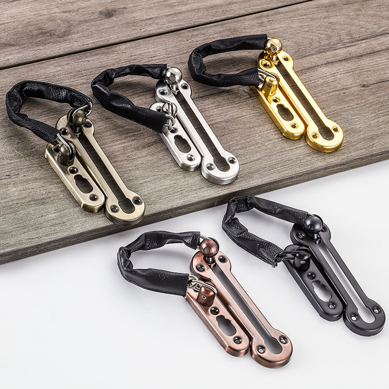 Anti-theft chain stainless steel door bolt hotel guest room anti-theft chain door reinforced door hook pin lock chain safety chain