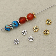 藏银古金/银雪花车轮隔片 5.5mm复古合金手工垫片隔珠diy饰品配饰