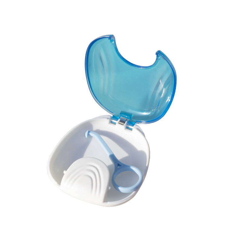 Caja de dentadura dental Caja de soporte de medio puerto Caja de almacenamiento Caja de dentadura Caja de dentadura Sacrificador de soporte dental con gancho invisible