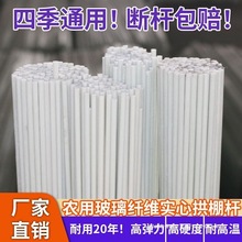 新型小拱棚支架拱杆实心玻璃纤维棒塑料温室养殖农用蔬菜大棚骨架