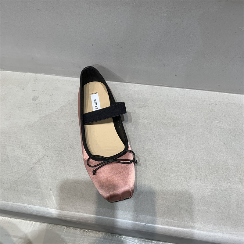 Evening Breeze Gentle Pink Flat Mary Jane Single da donna 2024 New Spring Square Head Scarpe da barca francesi_voghion.com