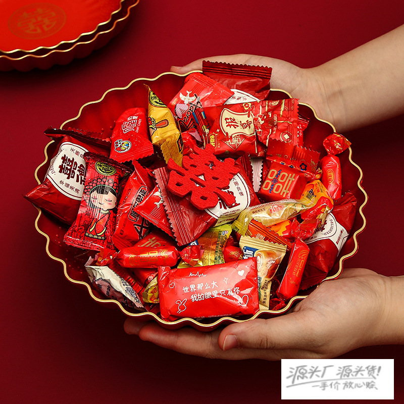Wedding Living Room Coffee Table Red Wedding Plate Wedding Fruit Plate Wedding Candy Plate Engagement Household Trendy Dried Fruit Plate Wedding Living Room Coffee Table Red Wedding Plate Wedding Fruit Plate Wedding Candy Plate Engagement Household Trendy Dried Fruit Plate