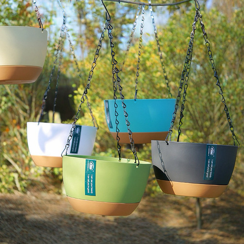Thickened Basket Planter Hanging Pot Resin Plastic Creative Pothos Succulent Spider Plant Pot Balcony Hanging Planter