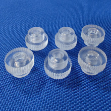 M4透明塑胶滚花螺母PC尼龙手拧螺母塑料锁紧螺母M4透明滚花螺母
