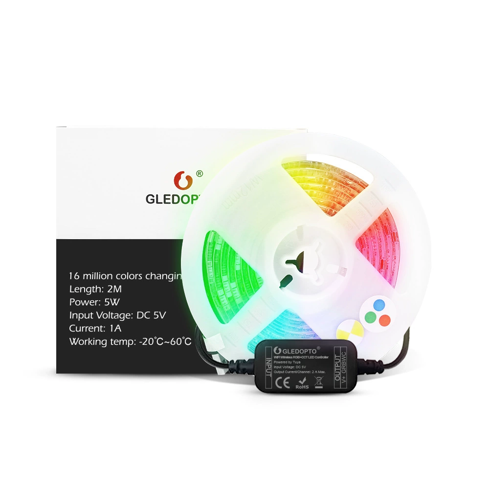 WiFi Mini RGBCCT Светодиодная лента контроллер костюм 5 В низковольтный USB-интерфейс граффити приложение Голосовое управление