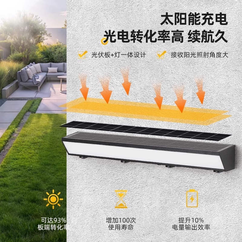 屋外の太陽エネルギーの長い壁は雰囲気の丘を感じて壁の壁の照明の露店の庭の防水の壁の明かりを洗います。|undefined