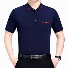 夏季高档男士短袖POIO衫休闲简约商务经典韩版T恤时尚透气爸爸装