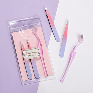Tweezers eyebrow clip hair removal eyebrow clip small pliers stainless steel false eyelash pulling female tool safety eyebrow shaping knife