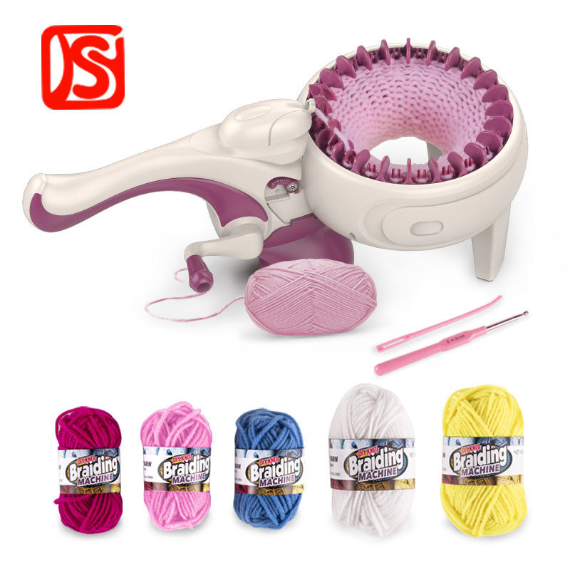 Máquina de tejer transfronteriza Máquina de tejer de lana de manivela de 24 agujas Juguetes de juego divertidos Educación temprana Máquina de lana interactiva entre padres e hijos