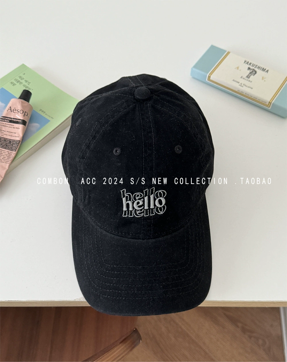 Cute baseball cap, cotton hat, with embroidery