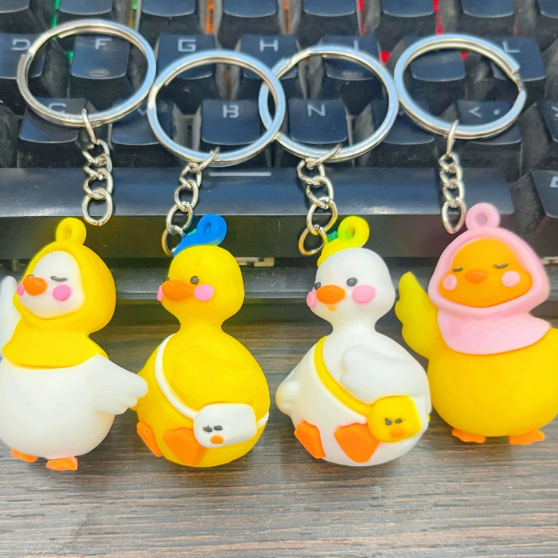 Creative woven three dimensional doll, cute keychain, backpack accessory, duck, Birthday gift