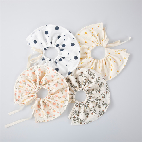 360 adjustable ins pure cotton gauze saliva napkin type A baby newborn saliva bib female baby bib bib