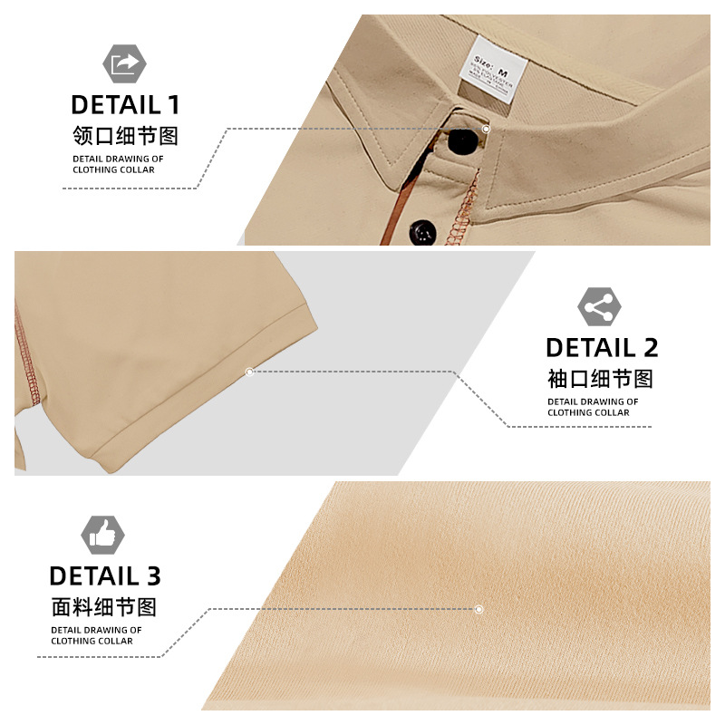 Troncal American TEMU Venta caliente Camisa Henry de manga corta para hombre Verano Deportes casuales Botón de color sólido Tapeta de apertura Polo