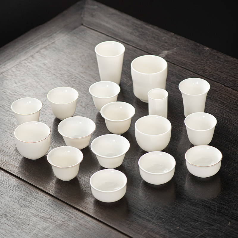 White Porcelain Single Small Tea Cup Ceramic Single Cup Tea Tasting Cup Tea Set Cup Fragrant Cup Master Tea Cup Kung Fu Tea Set White Porcelain Single Small Tea Cup Ceramic Single Cup Tea Tasting Cup Tea Set Cup Fragrant Cup Master Tea Cup Kung Fu Tea Set