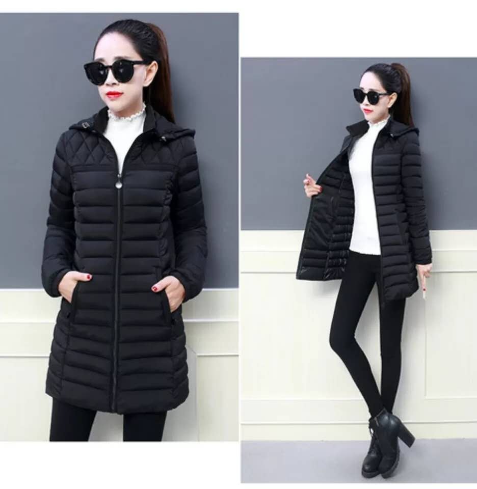Chaqueta acolchada femenina invierno ligera
