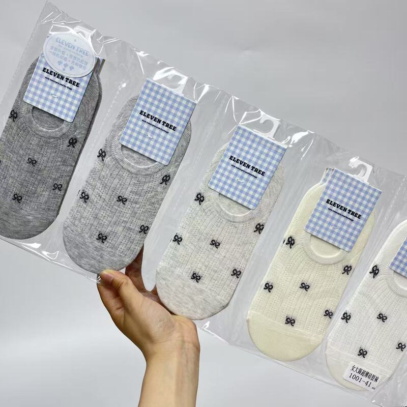 Spring and Summer Socks for Women, Cotton Socks, Non-Slip Boat Socks, Shallow Mesh Invisible Socks, Thin Summer Short Socks, Korean Style Trendy