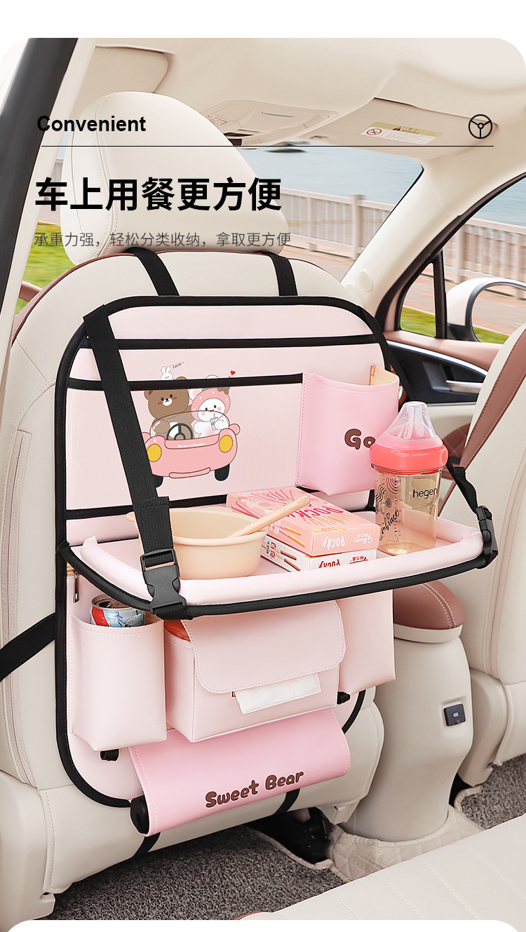 Car Foldableing Table Car Seat Back Storage Bag Hanging Bag Car Seat Back Storage Rack Car Rear Seat Storage