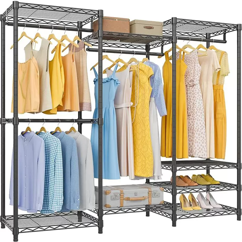 加粗加固钢管便携式衣柜定制可调节重型衣架立式家用卧室简易衣柜