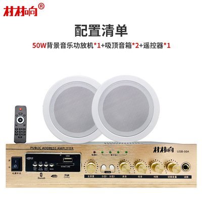 Amplifier Ceiling horn suit smallpox suspended ceiling Embedded system loudspeaker box background music Radio broadcast system