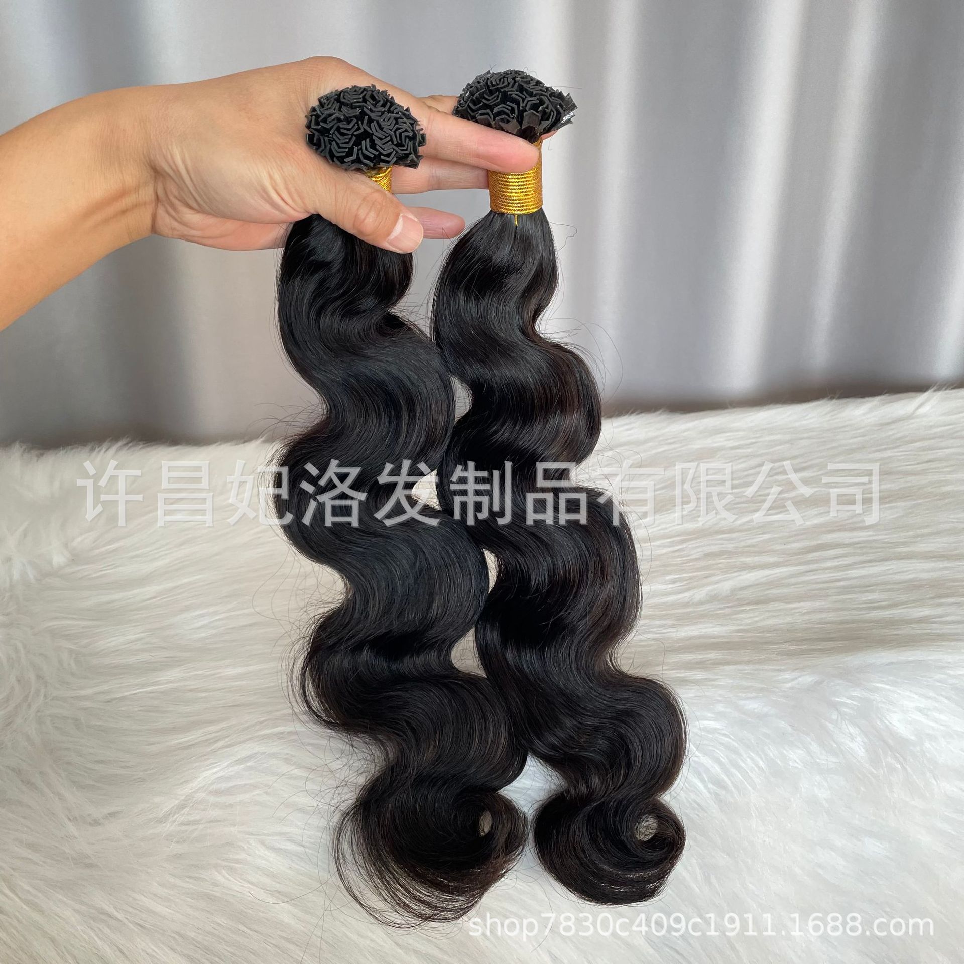 Feiluo K Tip Hair Extensions Body Wave Straight Human Hair