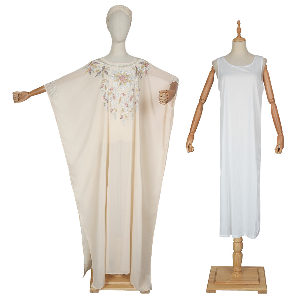 طقم فستان أفريقي نسائي من قطعتين بتصميم أنيق