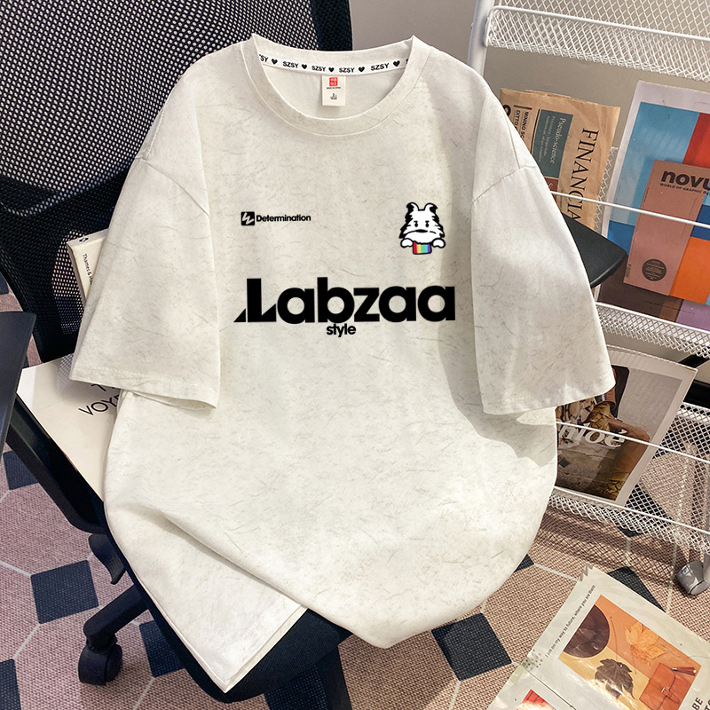 特价【实拍 整件针线220克潮牌棉+包边拉肩】特大码300斤印花短袖