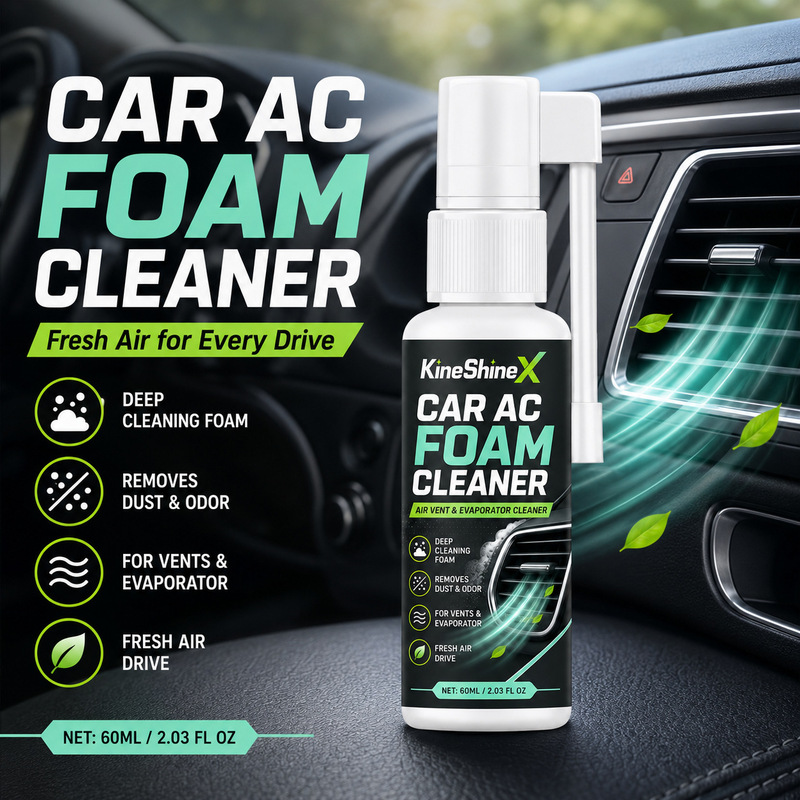 Kineshinex Car Air Conditioner Cleaner, Car Air Conditioning Duct Deodorizing Cleaning Spray, Removes Odor and Dust