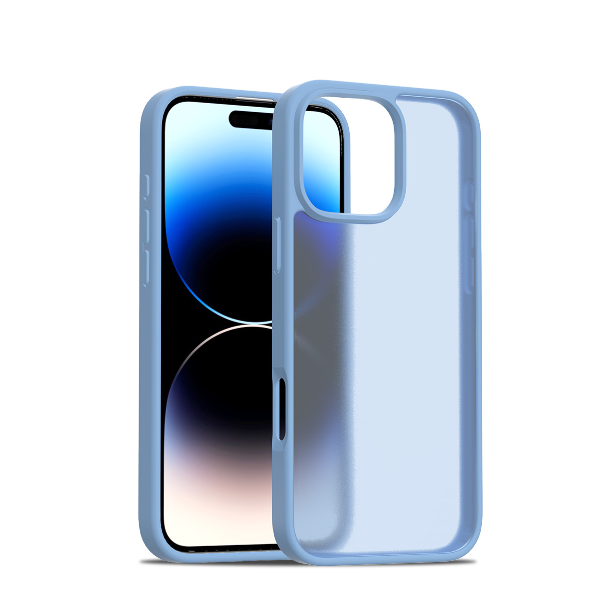 Venta caliente transfronteriza Apple iPhone16Pro sensación de piel dos en uno carcasa anti-caída 2.0 cubierta protectora gruesa anti-caída 16E