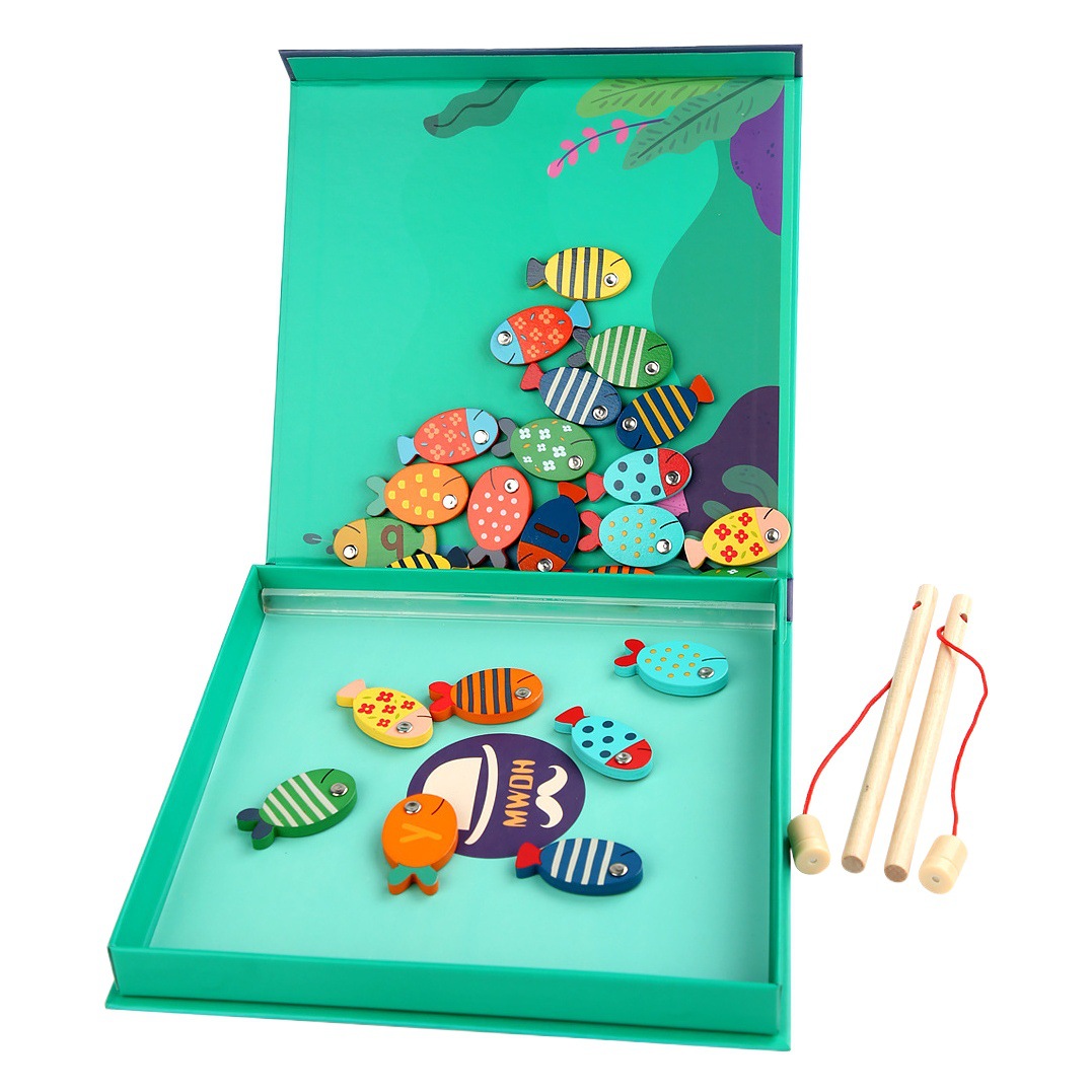 La educación temprana de los niños multifuncional interacción entre padres e hijos desarrollo del cerebro del bebé juguetes educativos gatito juguetes de pesca magnética