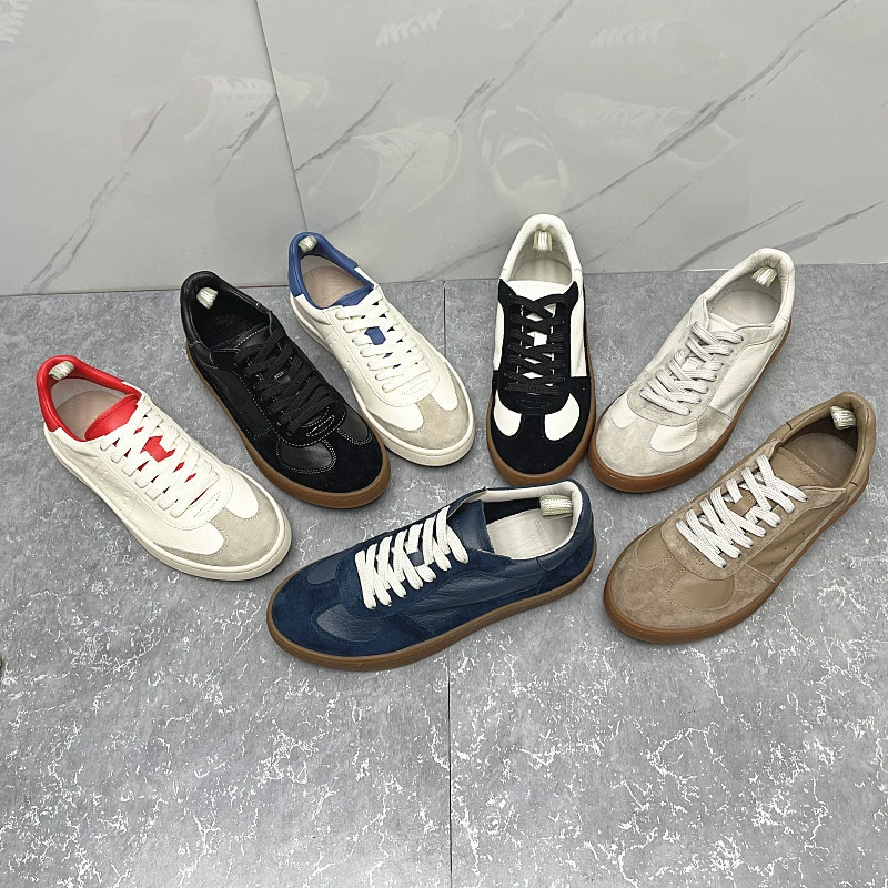 Внешняя торговля оригинальная одиночная супер мягкая немецкая обувь с круглой головкой дикая спортивная повседневная обувь пара шнуровая кожаная удобная обувь