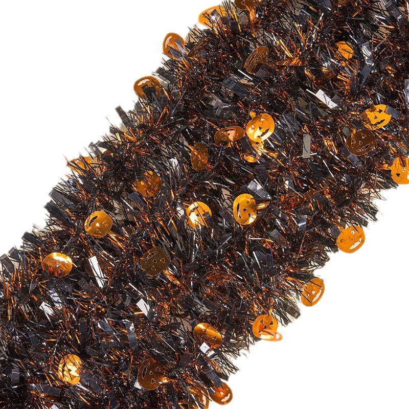 Transfronterizo de la venta caliente de Halloween decoración del partido cabeza de calabaza tira de lana Garland madder tira de color 2 M 9cm5 capa