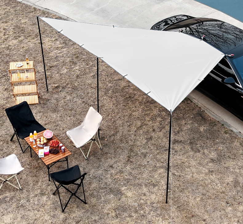 Car Side Canopy Sunshade Outdoor Camping Sunshade Canopy Car Side Canopy Black Rubber Sunscreen Rainproof Canopy