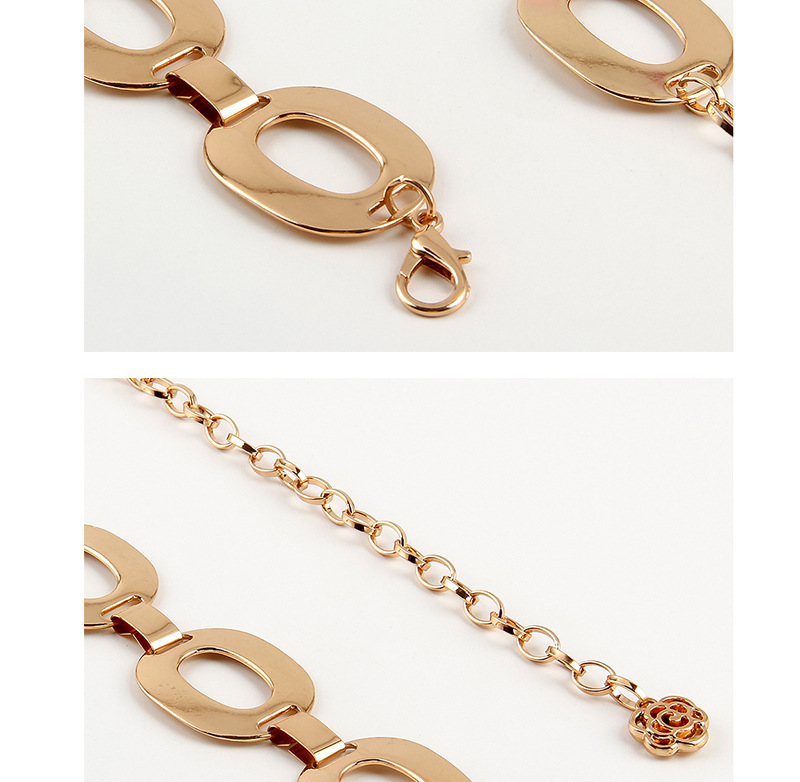145g Weight Waist Chain Classification 1 Piece Quantity Holiday, Party, Street Occasion Metal Material Oval, Belt Pattern Women's Gender Streetwear Style Streetwear Oval Belt Metal Women's Chain Belts 2