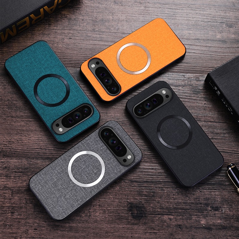Suitable for Pixel10 Simple Business Magnetic Cloth Pattern Google 9Pro Mobile Phone Case Google 8/7A Anti-Fall Protective Case