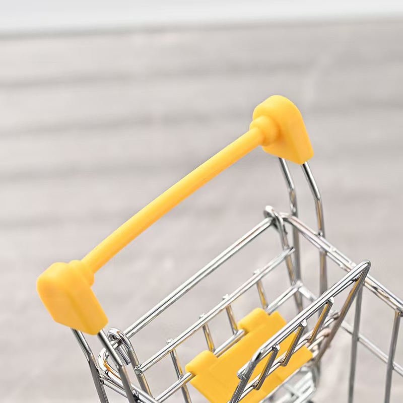 Mini Carrito de Compras Decorativo Pequeño de Hierro, para Almacenamiento de Juguetes image 2